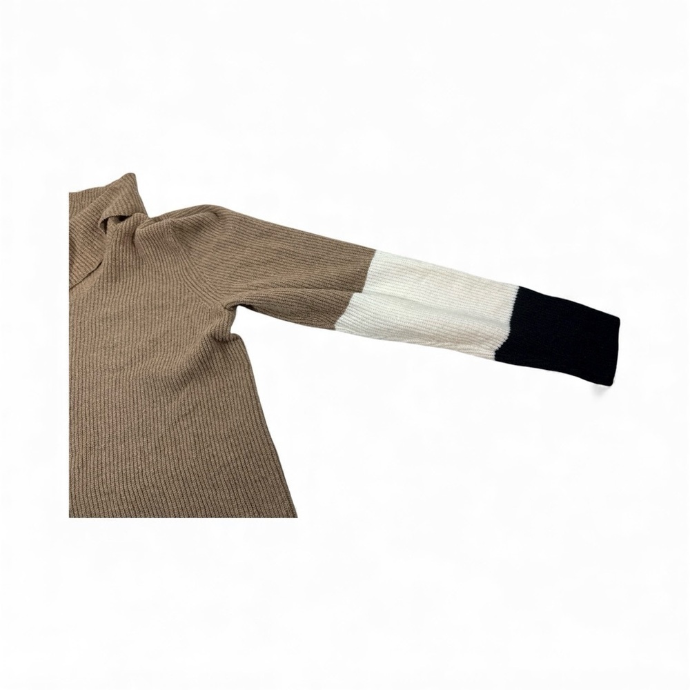 J. Jill Sweater Tunic SZ M Cotton Blend Cowl Neck Color Block Tan
Black Cozy - Picture 5 of 8